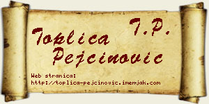 Toplica Pejčinović vizit kartica